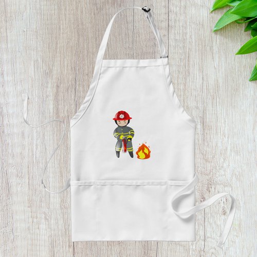 Fire Fighter Extinguisher Adult Apron