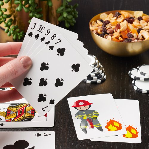 Fire Fighter Extinguisher Playing Cards