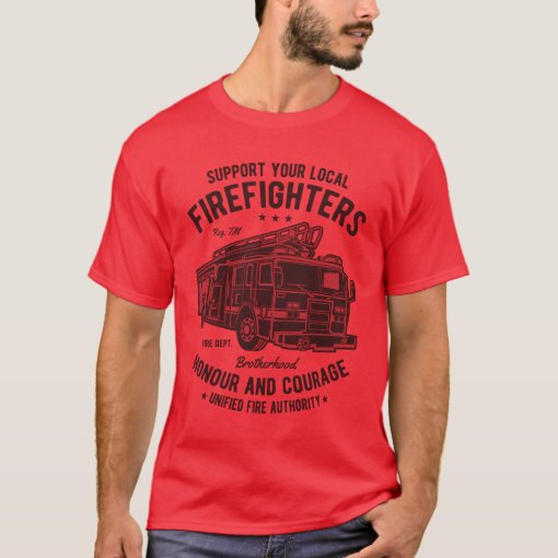 FIRE FIGHTER - FIRE TRUCK T-Shirt | Zazzle