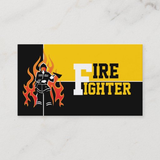 Customizable Fire fighter/fireman eye catching business cards
