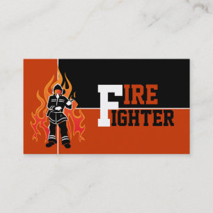 Fire fighter/fireman eye catching business cards