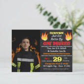 Fire Fighter Graduation Invitation  (Standing Front)