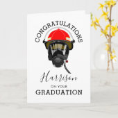 Fire Fighter Graduation | Passing Out Card (Yellow Flower)