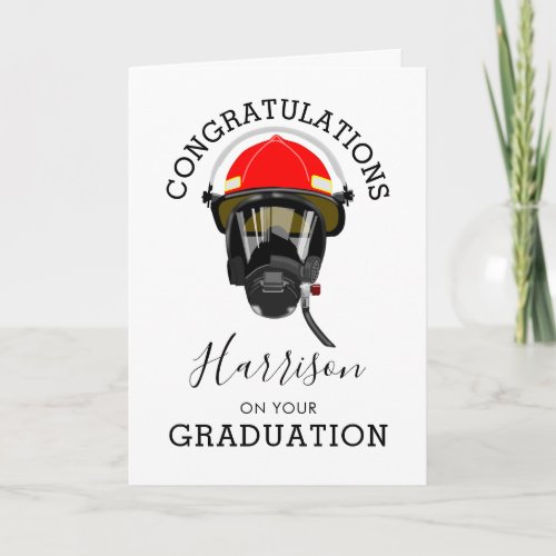 Fire Fighter Graduation  Passing Out Card