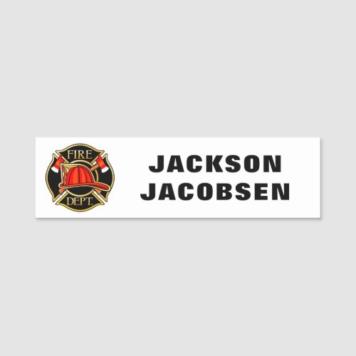 Fire Fighter Helmet Name Tag