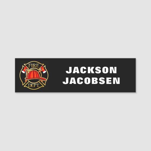 Fire Fighter Helmet Name Tag