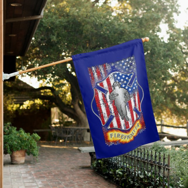FIRE FIGHTER  HOUSE FLAG (In SItu)