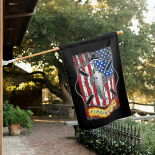 FIRE FIGHTER HOUSE FLAG