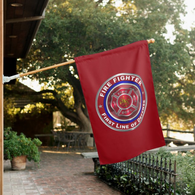 FIRE FIGHTER HOUSE FLAG (In SItu)