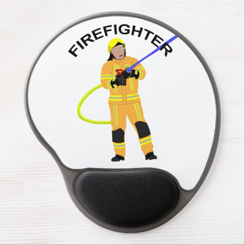 Fire fighter in sandy colored use clothing gel gel mouse pad