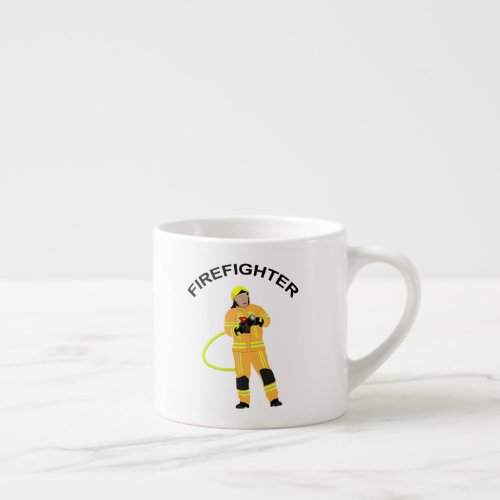 Fire fighter in sandy_colored wear Espr Espresso Cup