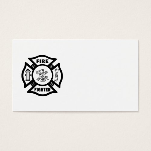 Fire Fighter Maltese Business Card Template