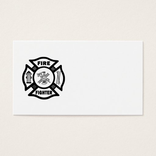 Customizable Fire Fighter Maltese Business Card Template