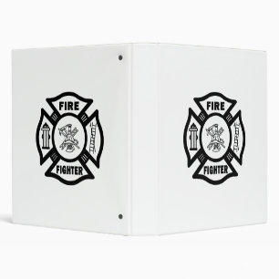 Fire Fighter Maltese 3 Ring Binder