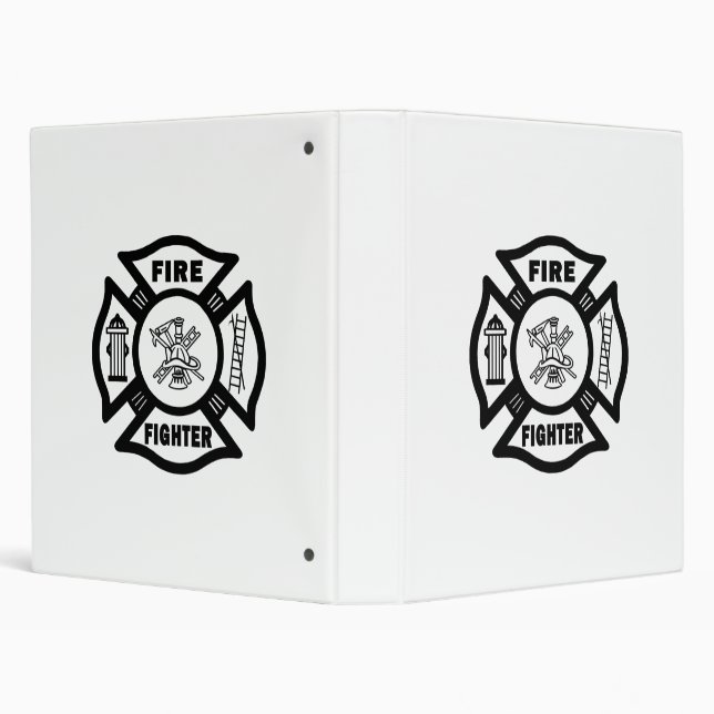 Fire Fighter Maltese 3 Ring Binder (Background)