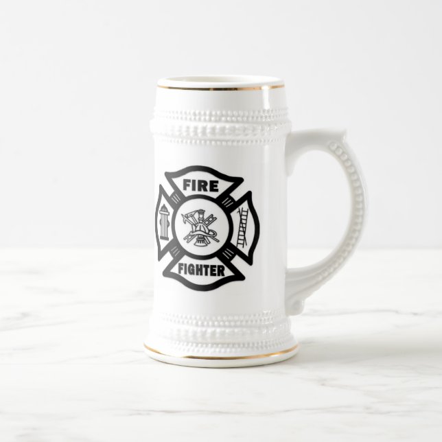 Fire Fighter Maltese Beer Stein (Right)