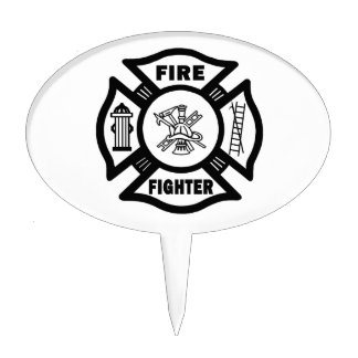 Fire Fighter Maltese Cake Topper