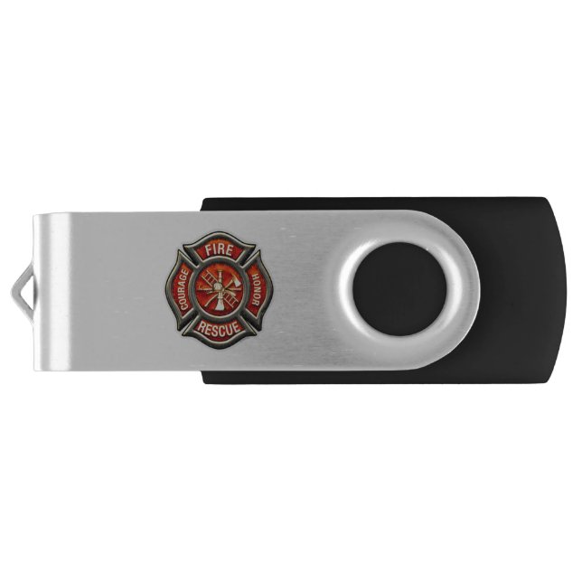 Fire Fighter Maltese Cross 16 gb Flash Drive (Back)