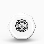 Fire Fighter Maltese Cross Acrylic Award<br><div class="desc">Firefighter Personalized Gift Ideas,  Bags and Gear For Active Firefighting Fire Rescue Heroes</div>