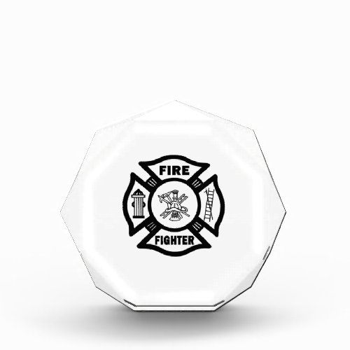 Fire Fighter Maltese Cross Acrylic Award