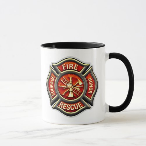Fire Fighter Maltese Cross EMT Rescue Mug Cup
