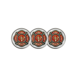 Fire Fighter Maltese Cross Golf Ball Marker