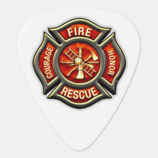 Fire Fighter Maltese Cross Guitar Pic Guitar Pick