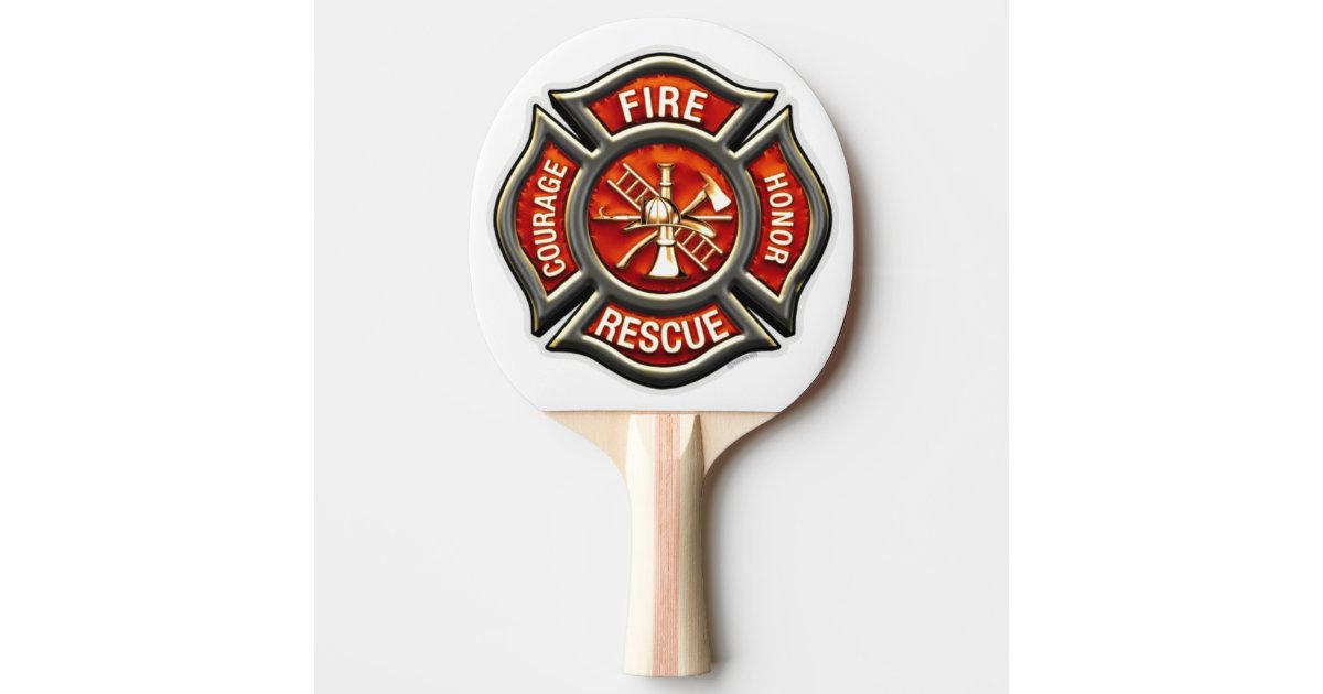 Fire Fighter Maltese Cross Ping Pong Paddle Zazzle Com