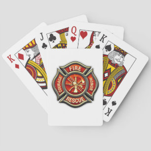 Fire Fighter Maltese Cross Playing Cards