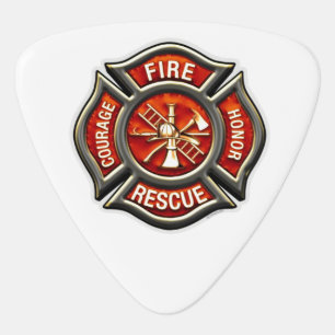 Fire Fighter Maltese Cross Triangle Guitar Pic Guitar Pick