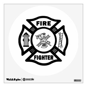 Fire Fighter Maltese Cross Wall Decal