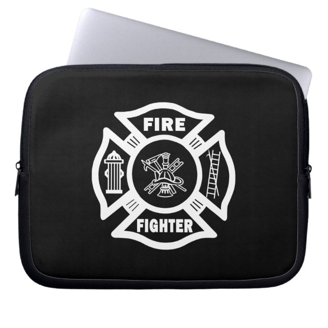 Fire Fighter Maltese Laptop Sleeve (Front)