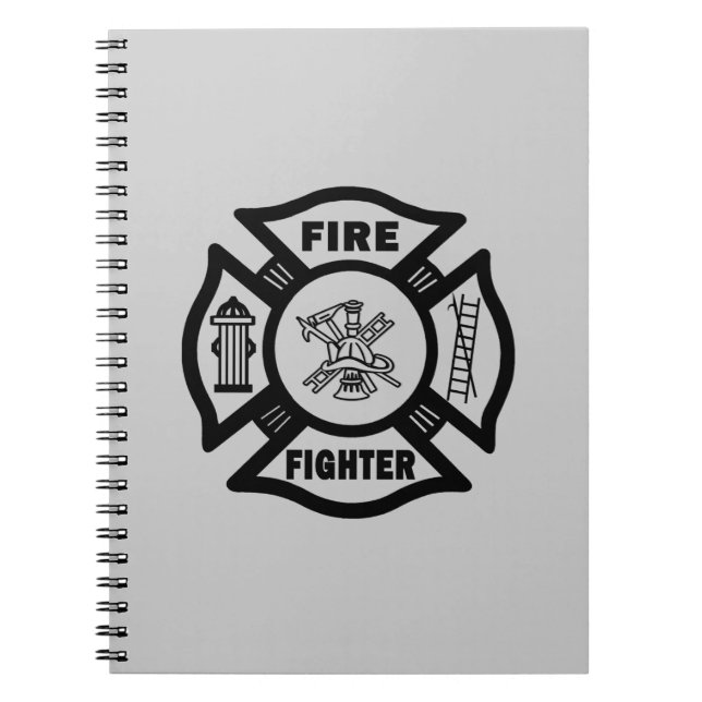 Fire Fighter Maltese Notebook (Front)