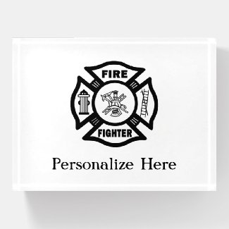 Firefighter Personalized Paperweights and Gifts