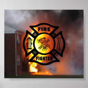 Fire Fighter Maltese Poster