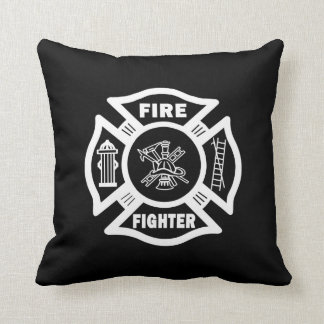 Fire Fighter Maltese Throw Pillow