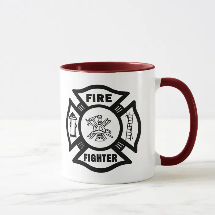 Irish Firefighter Fireman Black 15 oz Novelty Coffee Mug Fire Department Gift 