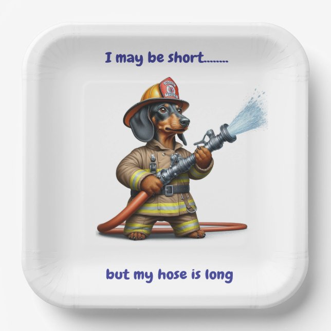 Fire Fighter Party Paper Plates (Front)