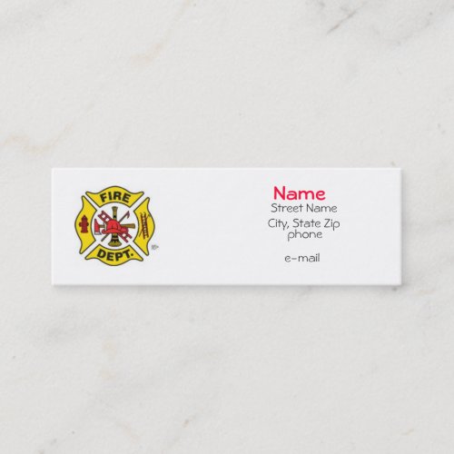 Fire Fighter Profile Card Business Card