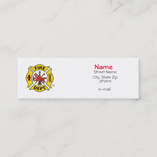Customizable Fire Fighter Profile Card Business Card