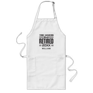 Fire Fighter Retirement The Legend Has Retired Long Apron