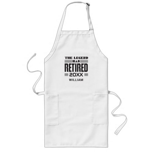 Fire Fighter Retirement The Legend Has Retired Long Apron