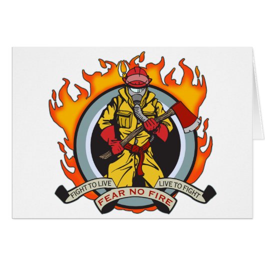 Fire Fighters Fear No Fire Cards (Front Horizontal)