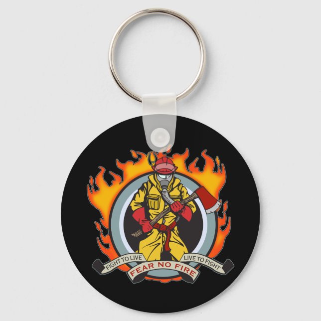 Fire Fighters Fear No Fire Keychain (Front)