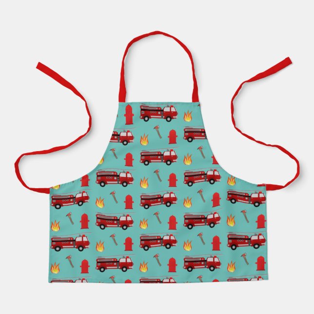 Fire Fighters Illustration Apron (Front)