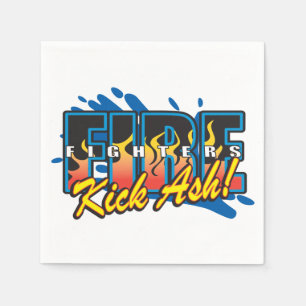 Fire Fighters Kick Ash! Napkins