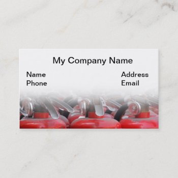 Fire Fighting And Fire Extinguishers Business Card by asiastockimages at Zazzle