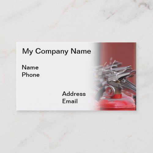 Fire Fighting and Fire Extinguishers Business Card