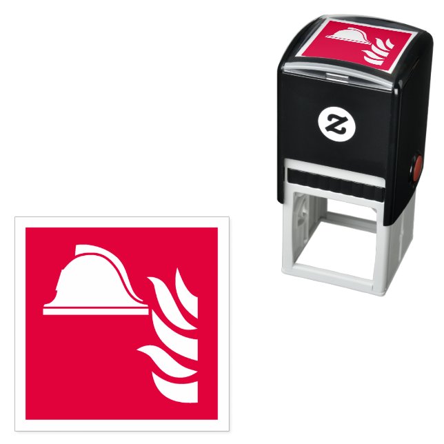 Fire Fighting Helmet Safety Sign Self-inking Stamp (In Situ)