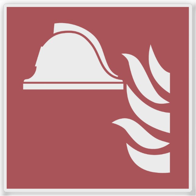 Fire Fighting Helmet Safety Sign Sticker (Front)